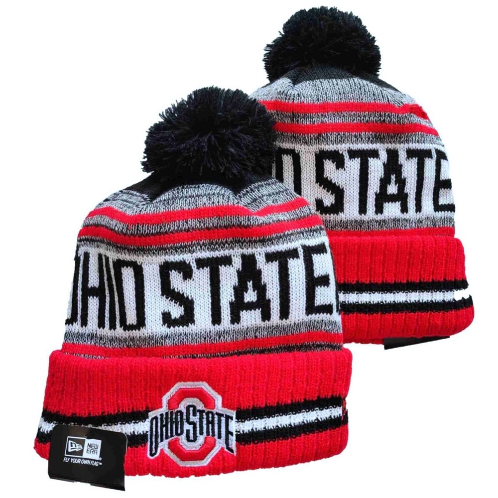 Brand New Ohio State Buckeyes New Era Knit NCAA College Beanie OSFM